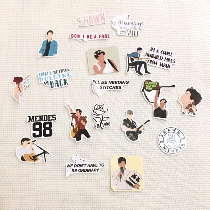 Sticker lucu Shawn Mendes | Sticker Case HP dan Laptop