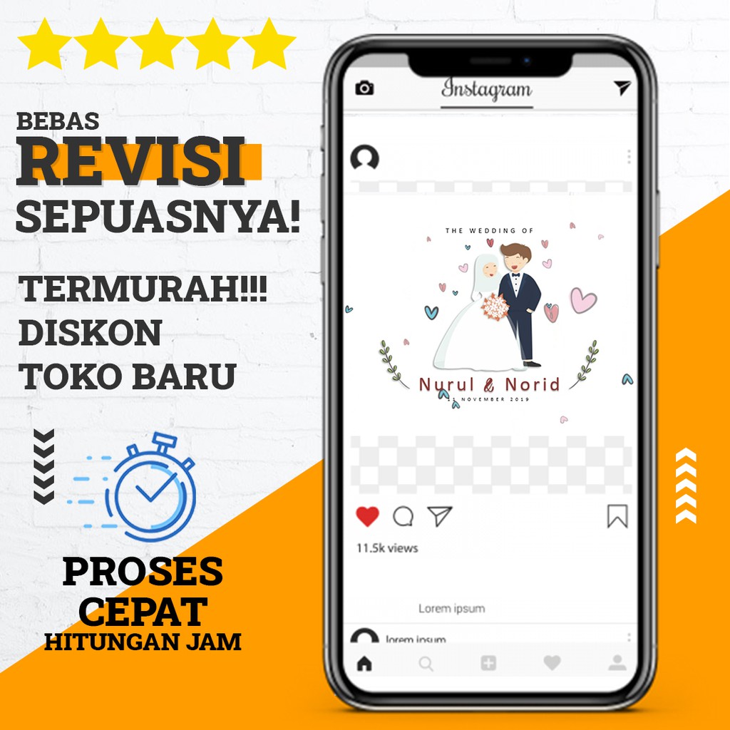 Video Undangan Nikah Pernikahan Murah Kartun Anime Animasi