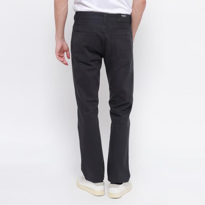 New Product Edwin Celana Jeans Milan-018 Regular Fit Pria Panjang Dark Grey - Abu -Abu Tua, 28 Free