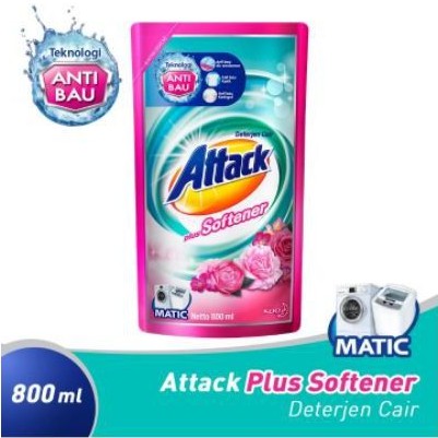 Attack Liquid Plus Softener 3D Clean Action 800ml