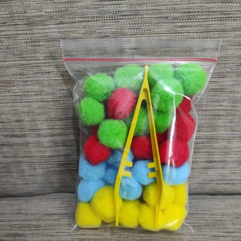 

pompom sortir warna + tweezer