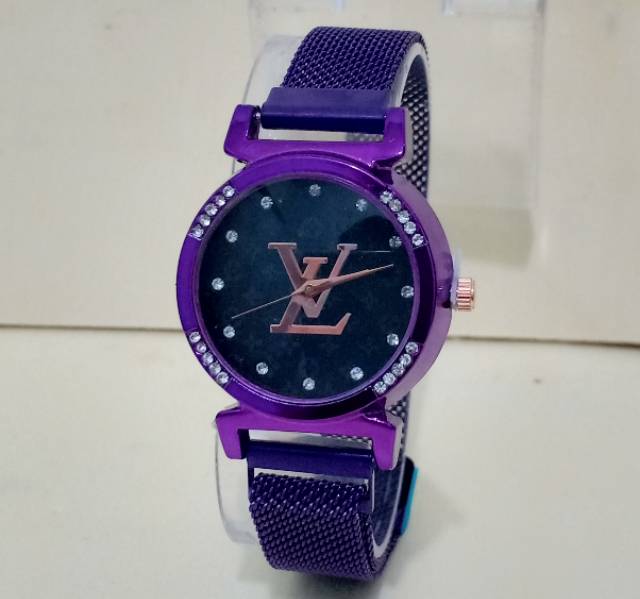 Jam Tangan Wanita Magnetik Murah LV Diamond