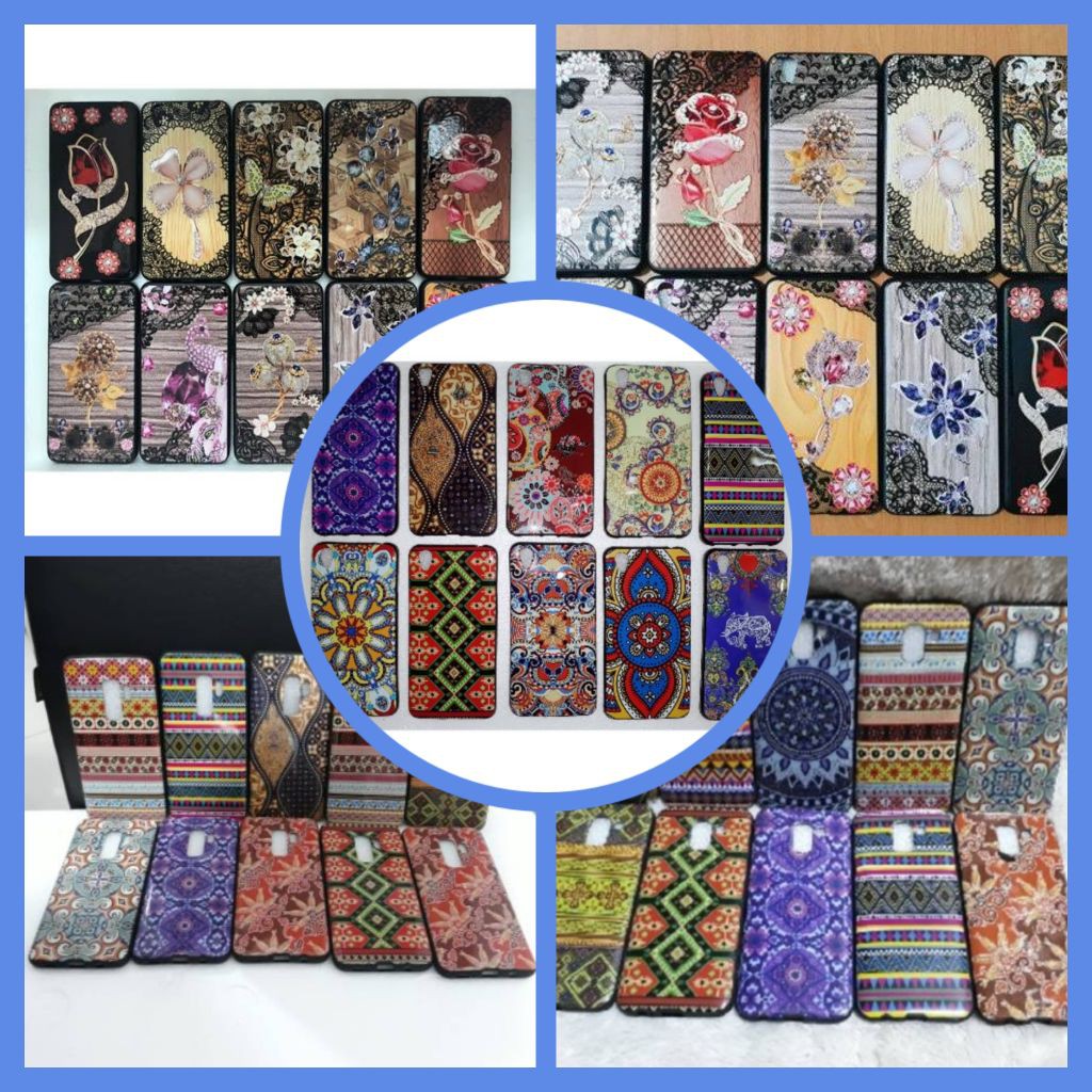 PROMO !! SOFT CASE BATIK BUNGA REDMI 7 4A 4X 5A SAMSUNG M20 A20 A50 OPPO A1K
