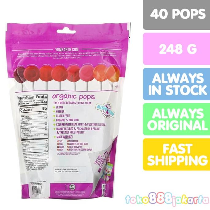 

YUMEARTH 40 ORGANIC POPS VITAMIN C 248 GRAM YUM EARTH