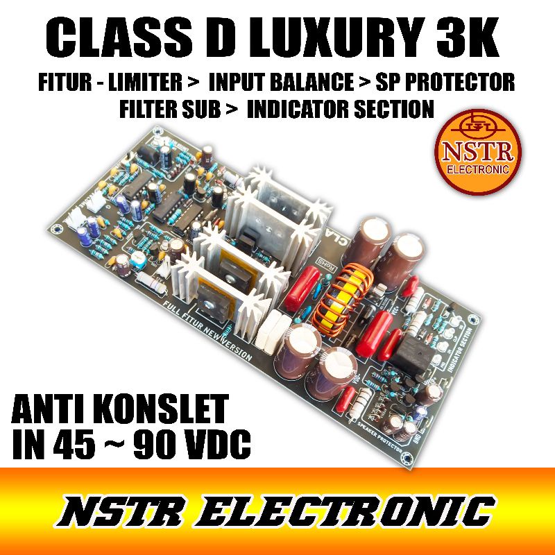Class D luxury 3k full fitur Rms 3000w