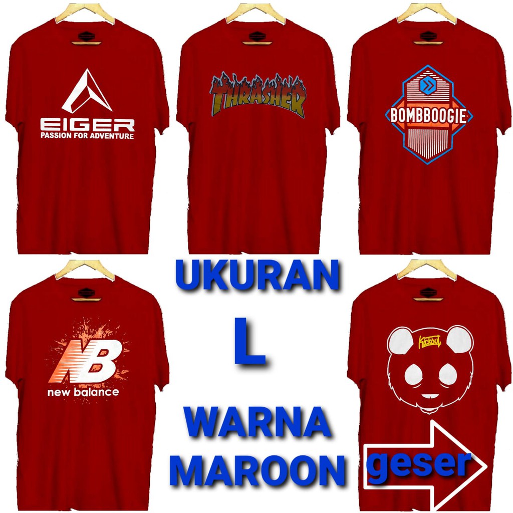 KAOS DISTRO PRIA WANITA UKURAN L DEWASA KHUSUS WARNA