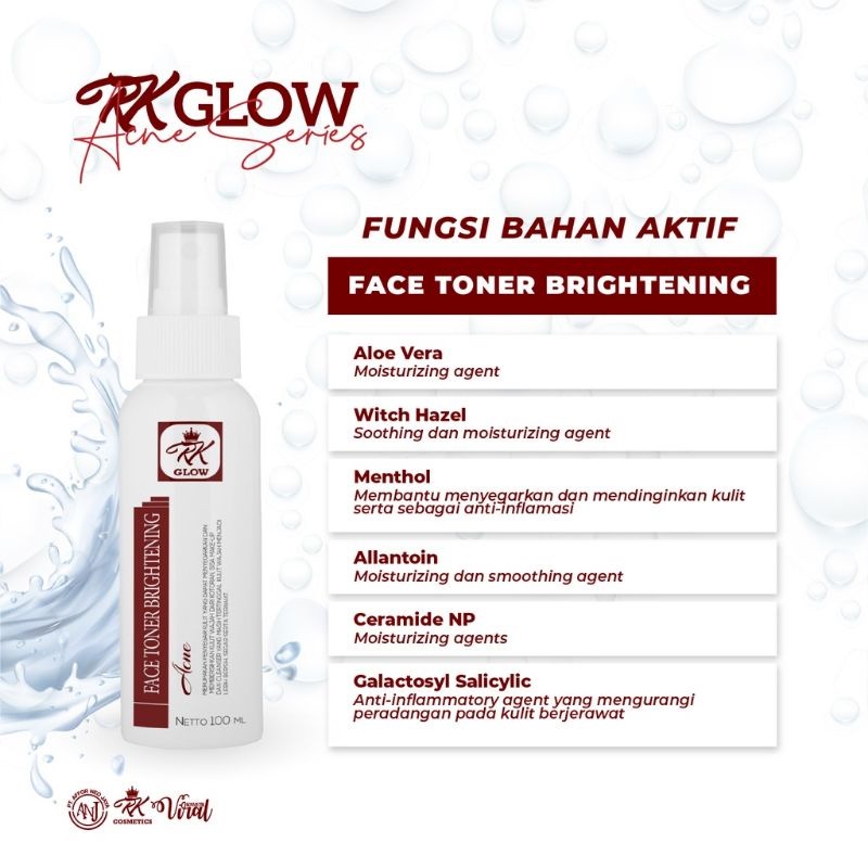 TONER ACNE ULTIMATE RK GLOW ECER / ECER GLAM TONER ULTIMATE RK GLOW / BRIGHTENING ACNE TONER / alva_