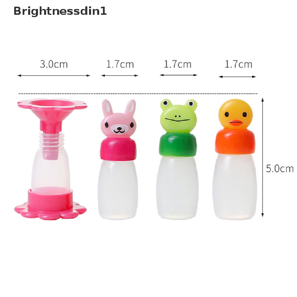 4 Pcs Botol Wadah Bumbu Saus Mini Bentuk Kelinci Katak Bebek 1 In 1