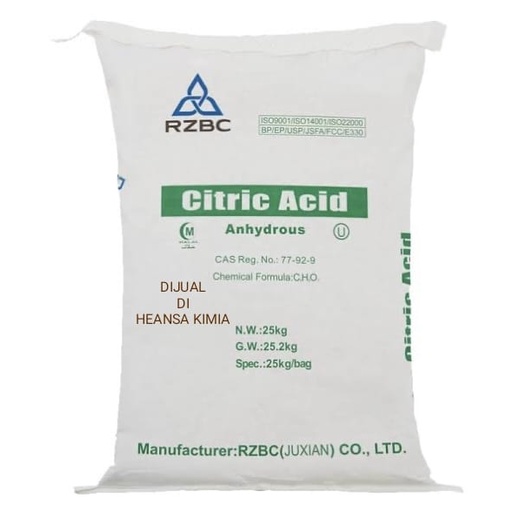 CITRIC ACID ANHYDROUS 25 KG ( 1 SAK) GOJEK