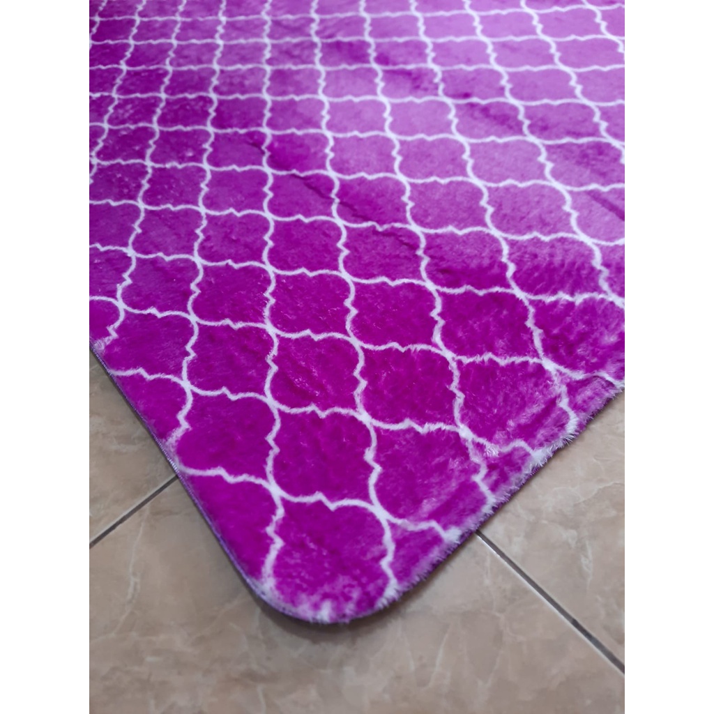FONIX Karpet Malaysia 170x190 Motif Minimalis F156 - MAGENTA-1