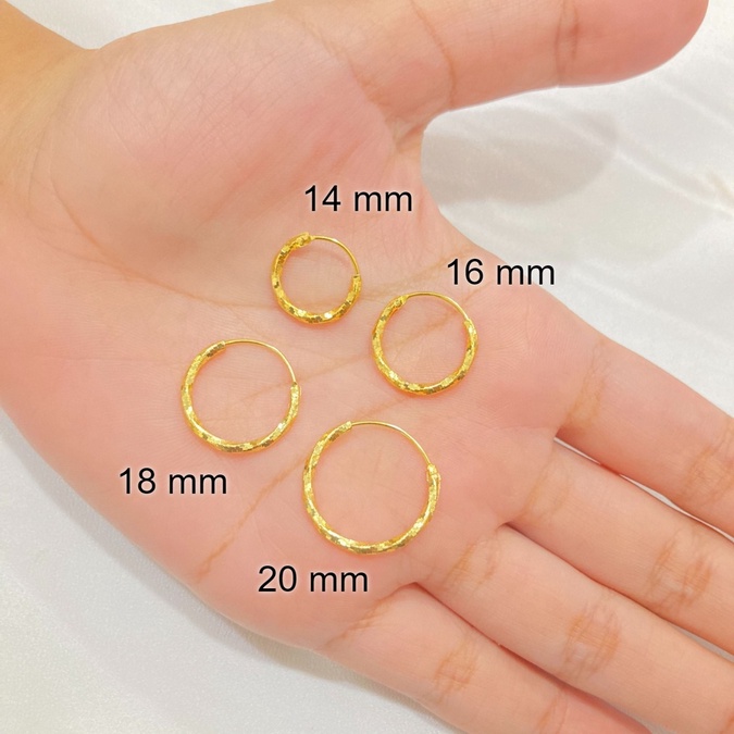 Anting Gipsy Motif Bambu 16 mm / 25 mm