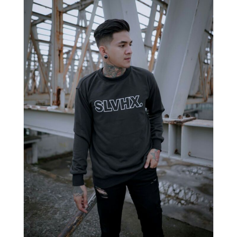 Crewneck Salviohexia Hitam Crewneck Salvio Hexia Slvhx