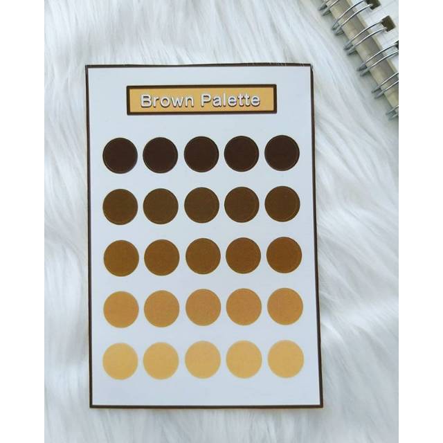 

Sticker sheet color palette brown bujo planner aesthetic