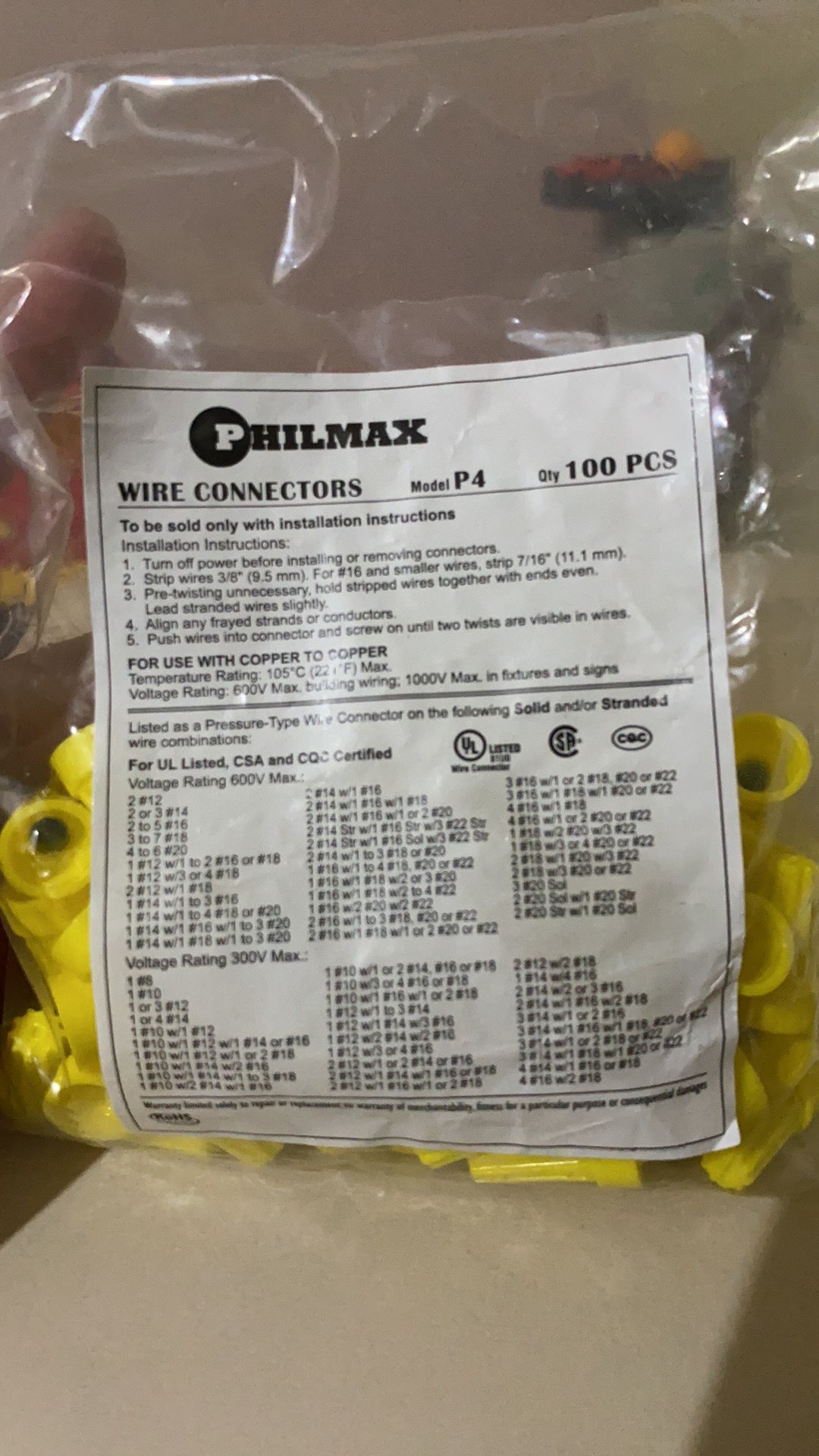 Lasdop Kabel Warna Kuning2- 4 Mm Merk Philmax