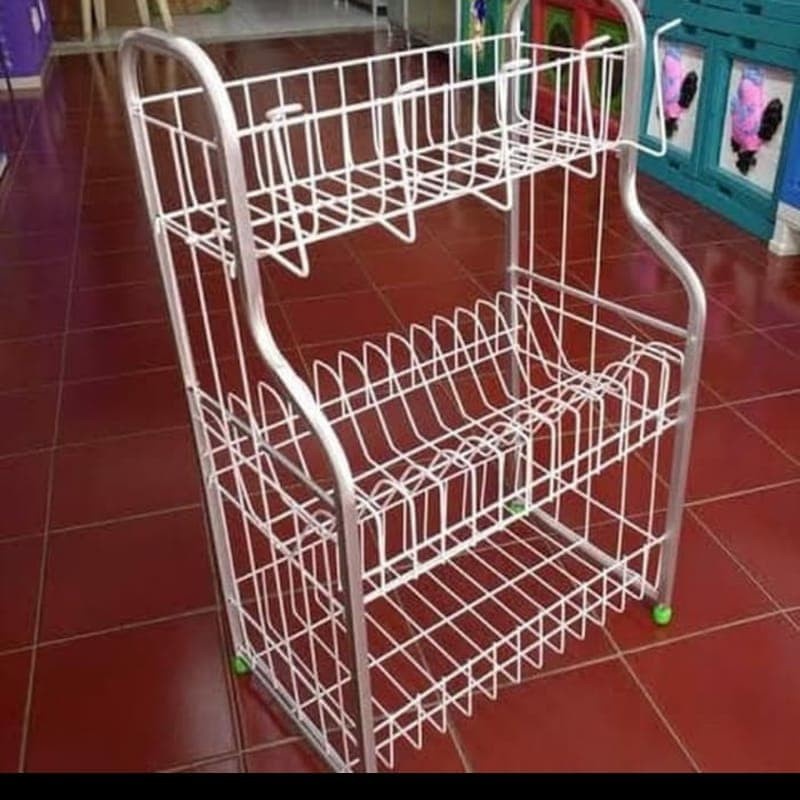 Rak Piring Alumunium Susun 3