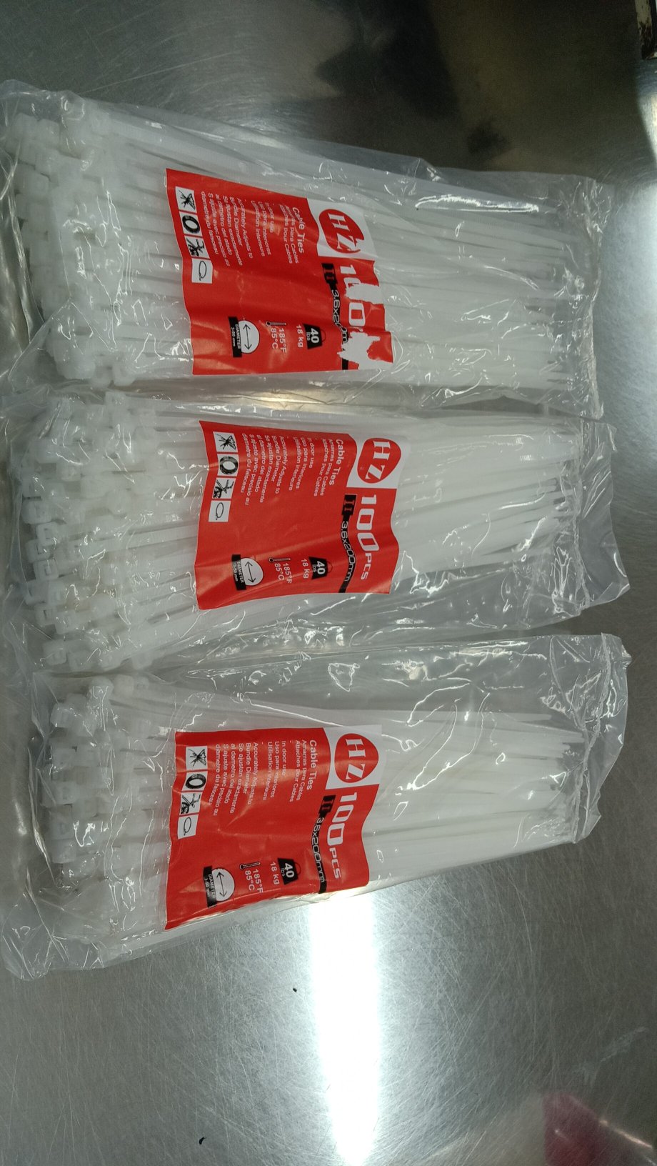 Hz Cable Ties 3.6 X 200 - Putih Dan Hitam