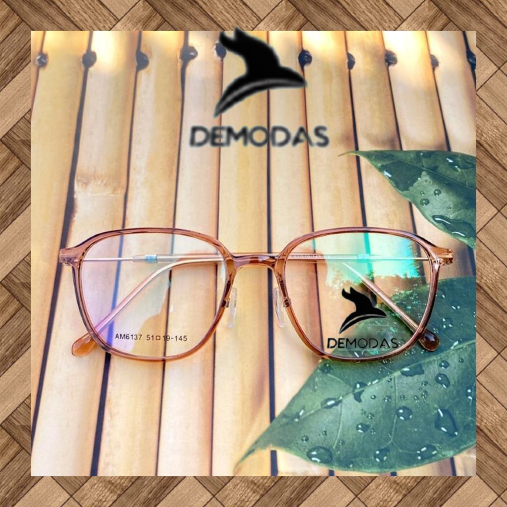 Kacamata Lensa Photocromic lensa blueray lensa bluecromic lensa anti radiasi Minus / Normal 6137 Demodas Glasses