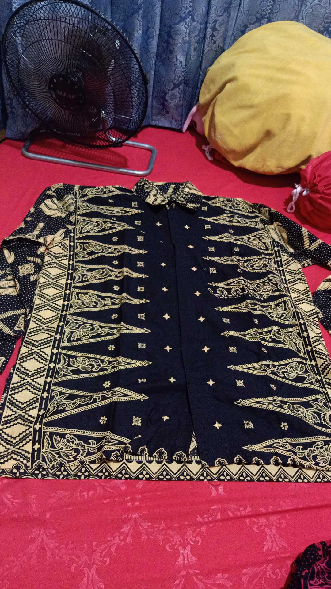 Kemeje Batik Baduy Tapak Kebo Biru Lengan Panjang