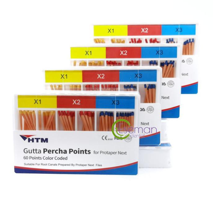 Jual New Gutta Percha Protaper Next X1 X2 X3 Guttap X1X3 Endo 60Pcs