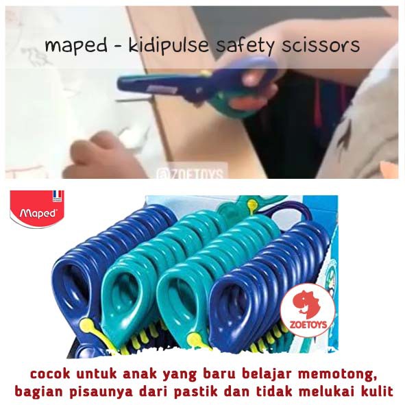 Zoetoys Gunting Maped - Kidipulse Kidicut Koopy Panda Security Safety Training Scissors Scissor Gunting Belajar Menggunting Anak 2 tahun