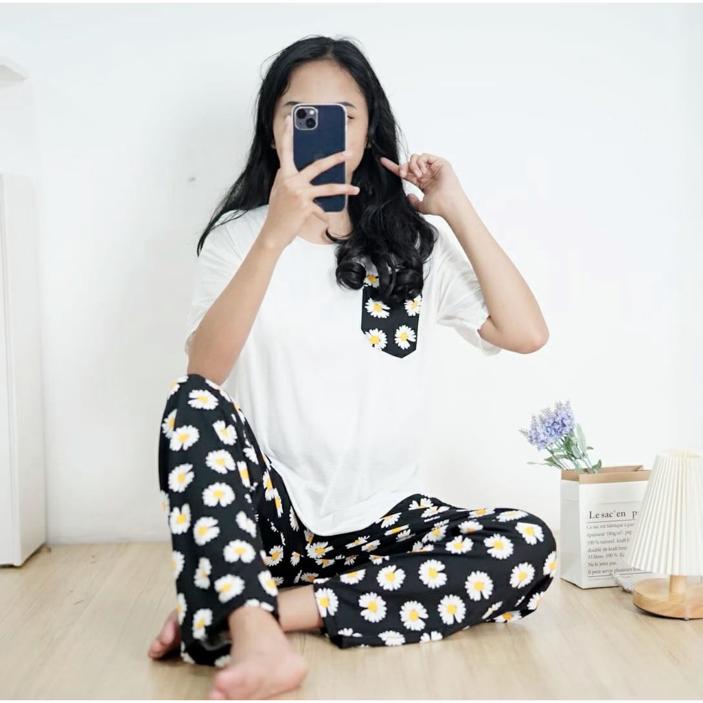 BEFAST - ZFS OOTD Wanita Set DHIE / MEKAR SET / Pakaian Set Kekinian / Set Casual / Set Perempuan / Set Atasan Lengan Pendek+Celana Panjang / Set kekiniaan Remaja Wanita / Terabru 2022 / Termurah