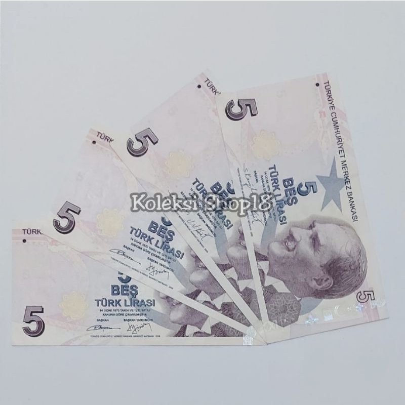 Koleksi Lira Turki Pecahan 5 Lira