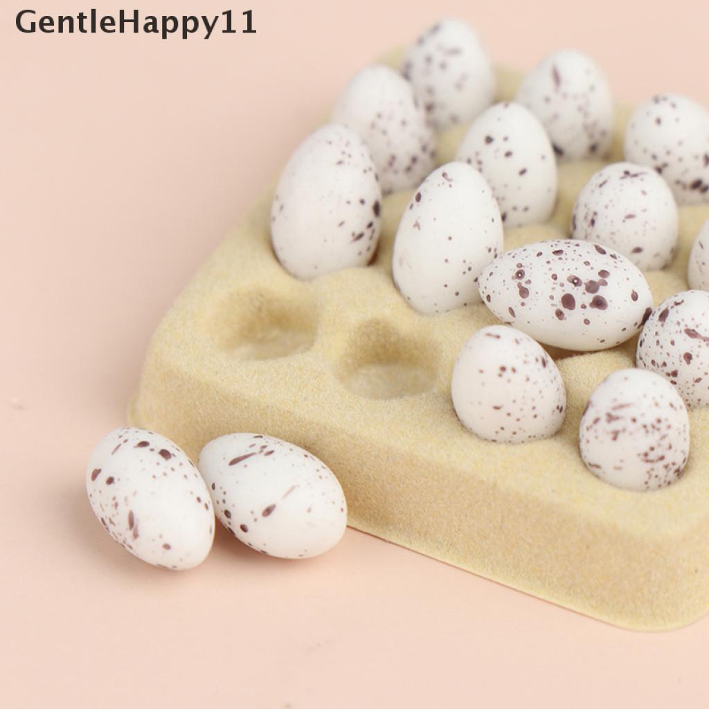 Gentlehappy 16Pcs / Set Mainan Miniatur Telur Skala 1: 12 Untuk Dekorasi Dapur Rumah Boneka