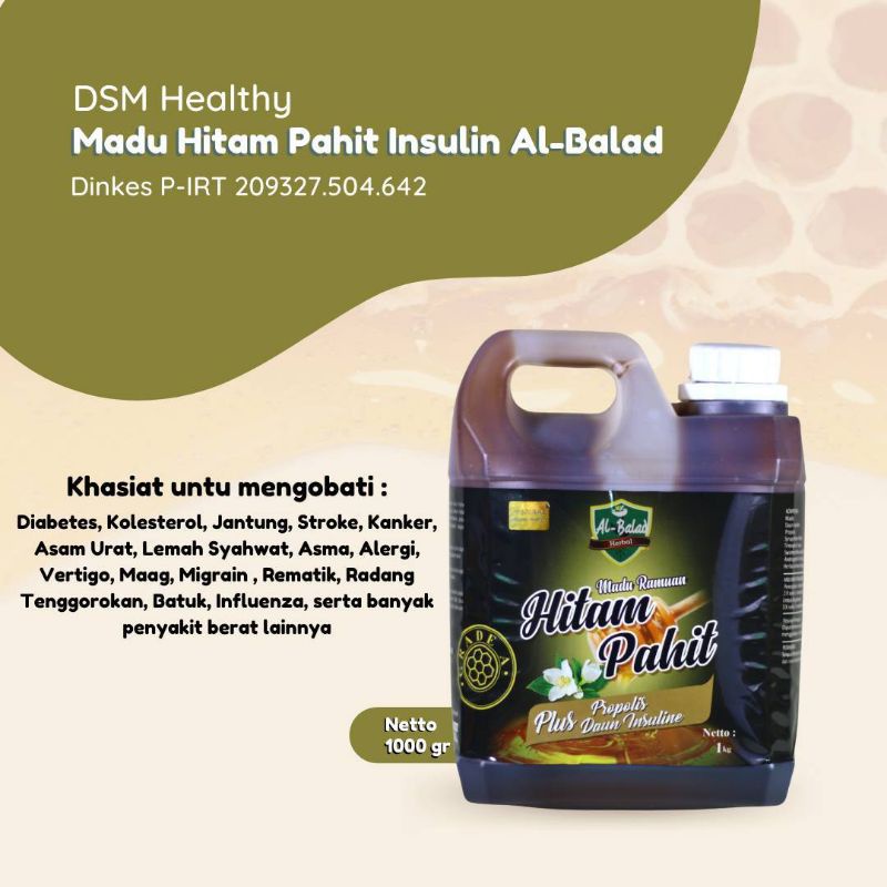 

Madu Hitam Pahit Insulin 1000gr