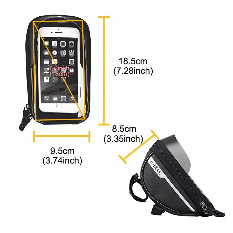 tas sepeda waterproof B SOUL holder handphone universal bag bicycle bike MTB Roadbike seli