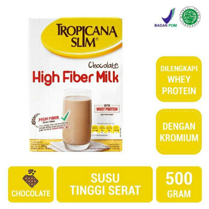 

Tropicana slim high fiber milk chocolate 500gr