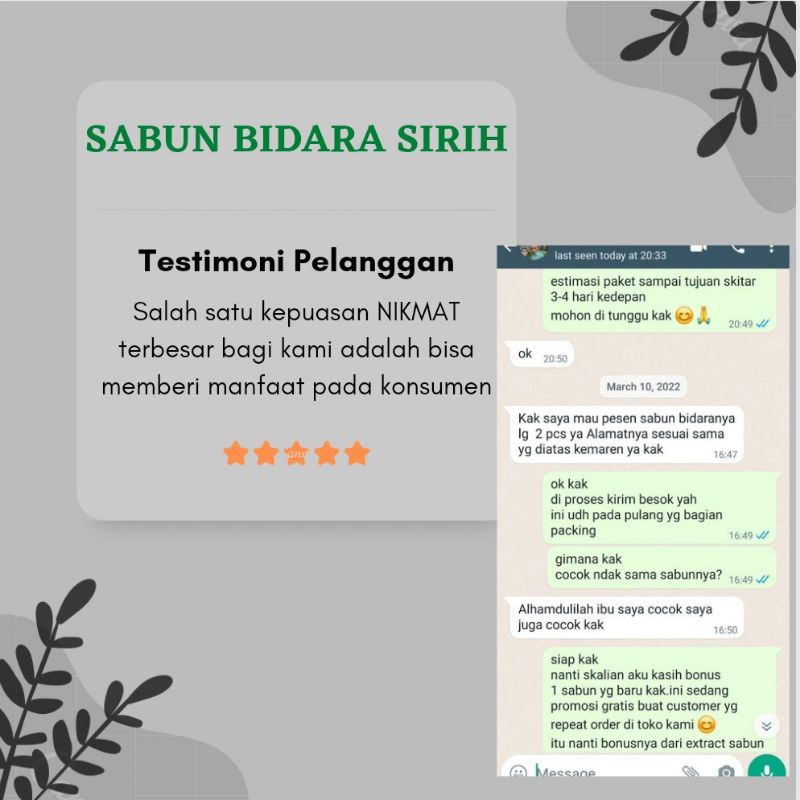 Sabun Bidara Sirih Original BPOM Obat Kulit Gatel,Eksim,Scabies,Kudis