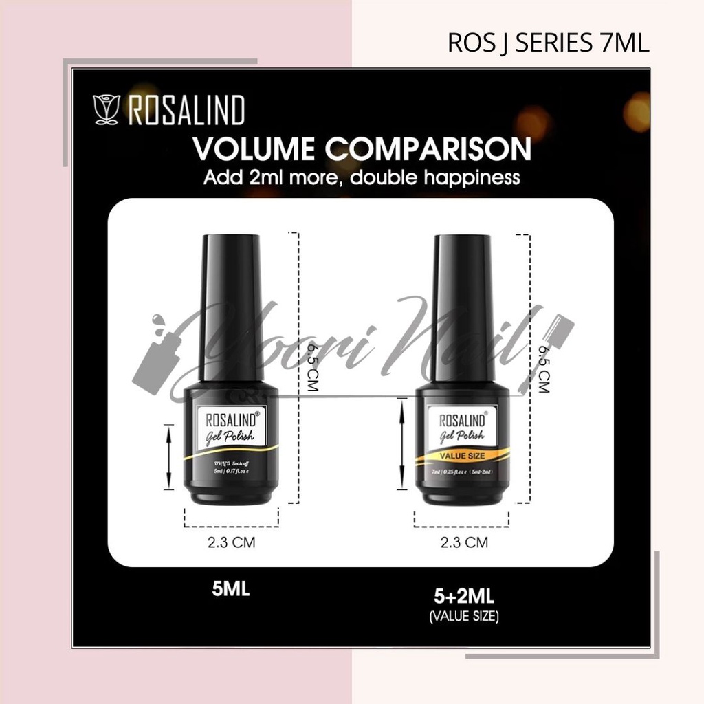 Mini Rosalind J Series 7ml (JL001 - JL050)  glitter series colorful series gel polish gel uv led