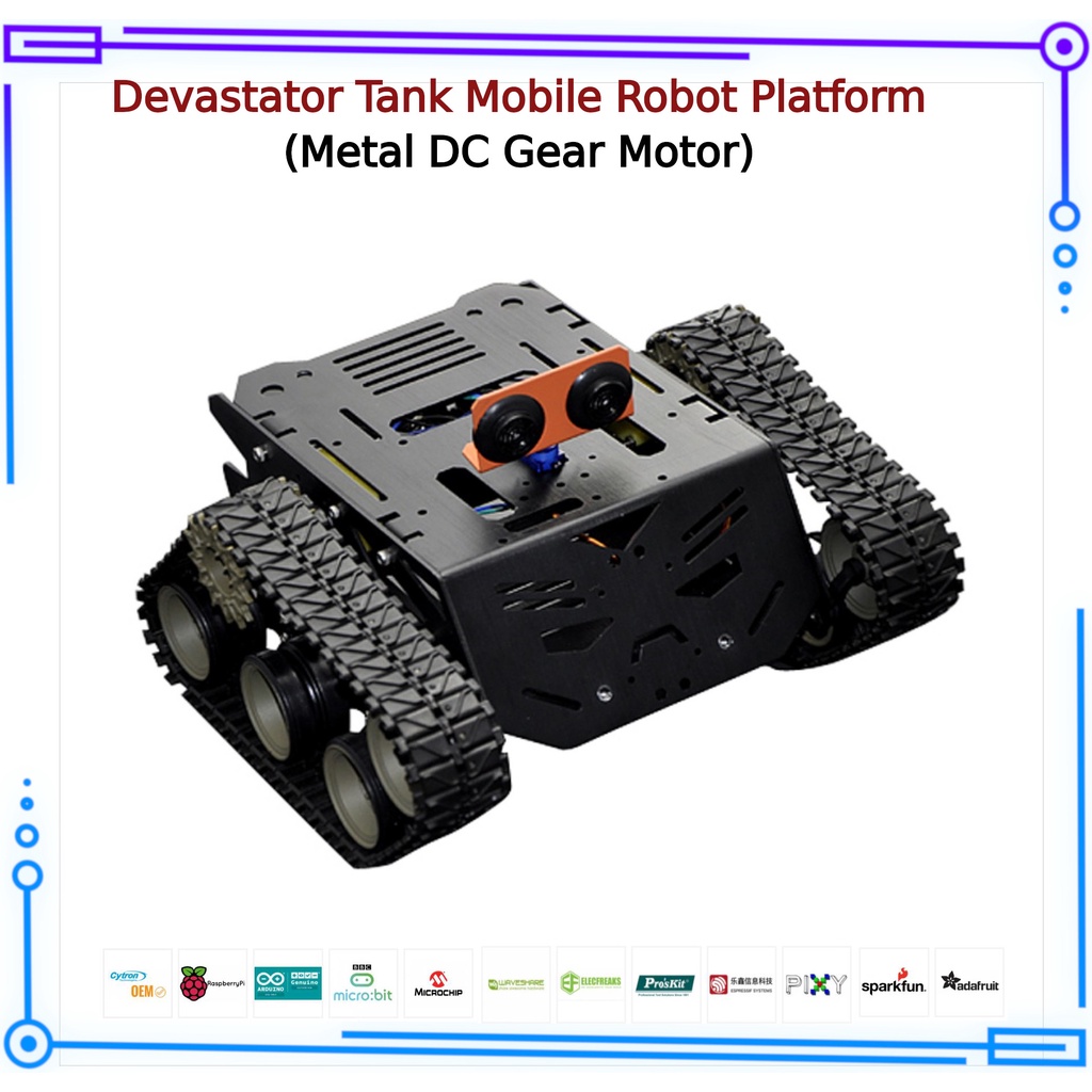 Jual DFRobot Devastator Tank Mobile Robot Platform (Metal DC Gear