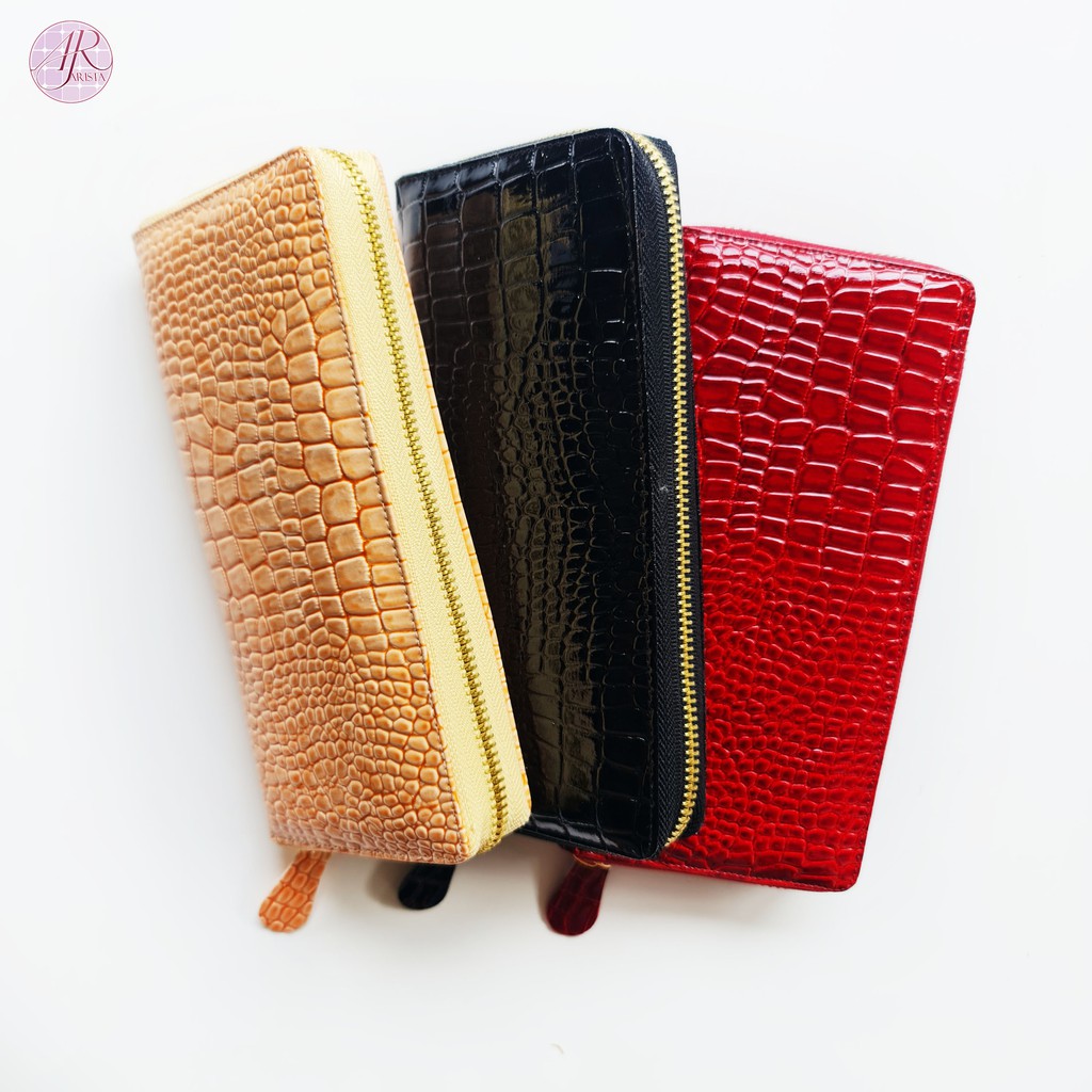 DOMPET WANITA ZIPPER CROCO - DOMPET PANJANG WANITA