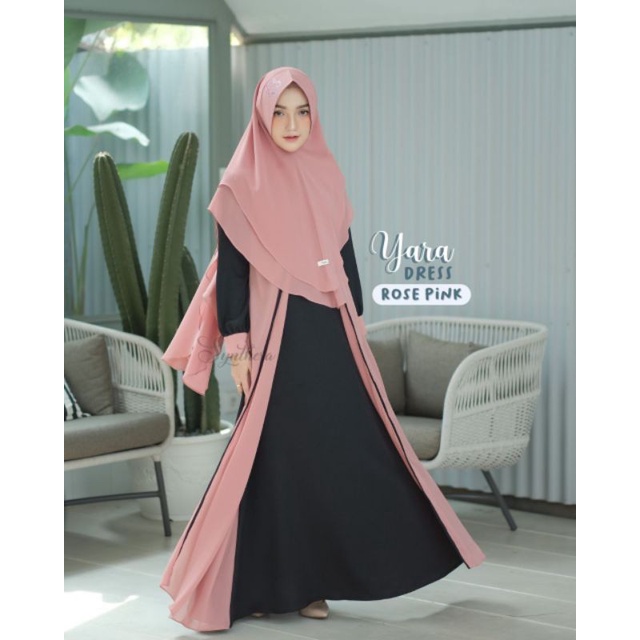 Gamis yara dress set Khimar by shyntesa // Gamis outer set Yara // gamis ceruty
