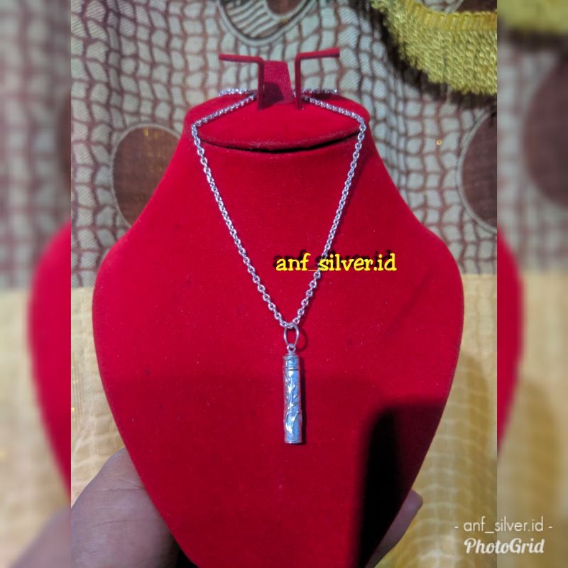 Kalung  Bambu Dewasa (perak murni)