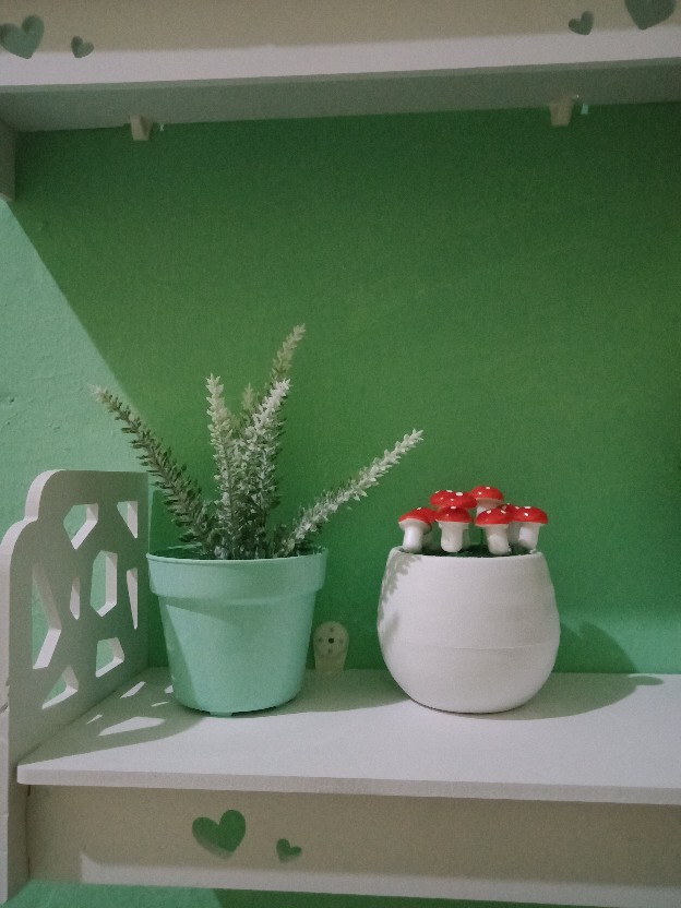 Hiasan Jamur Mini Pot + Jamur/ Bunga Plastik / Bunga Artificial / Hiasan Shabby / Home Decor