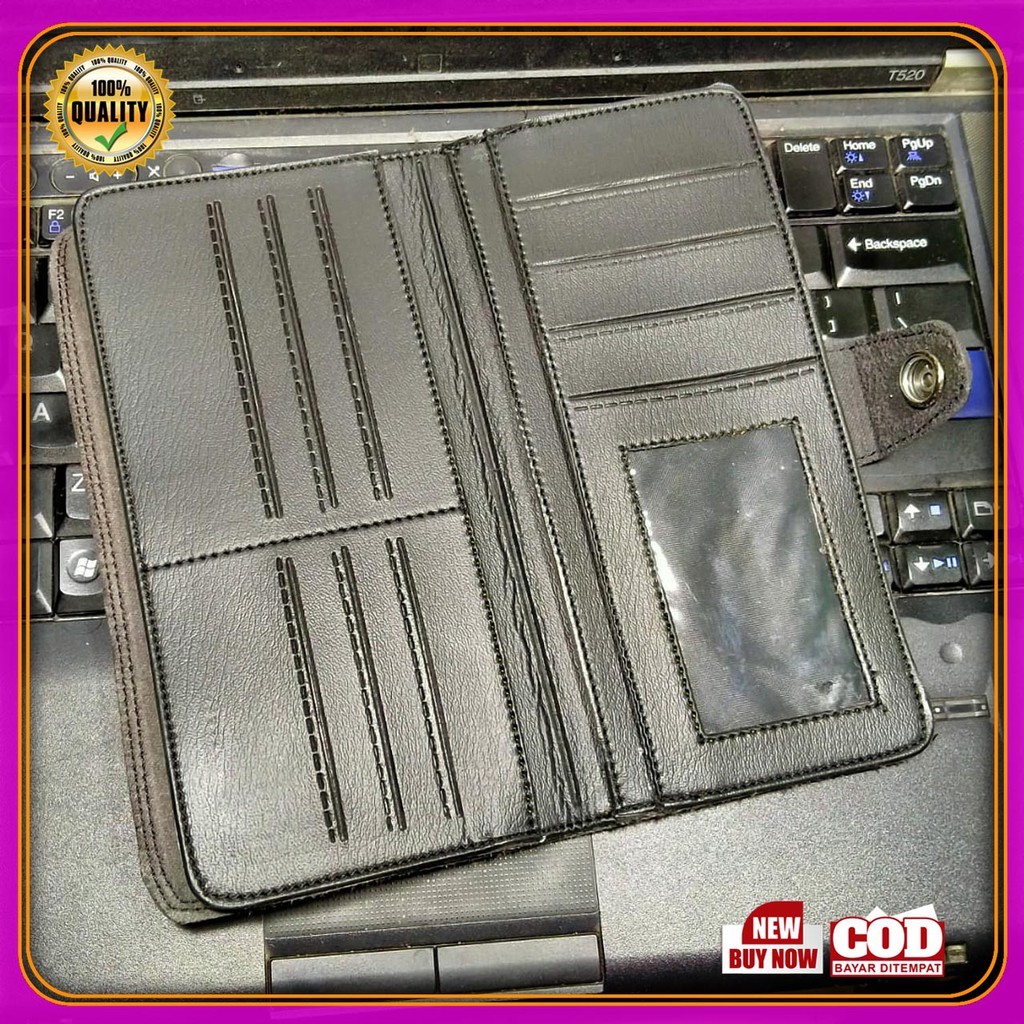 (Cod) dompet grosir pria panjang bahan PVC Premium bayar di tempat