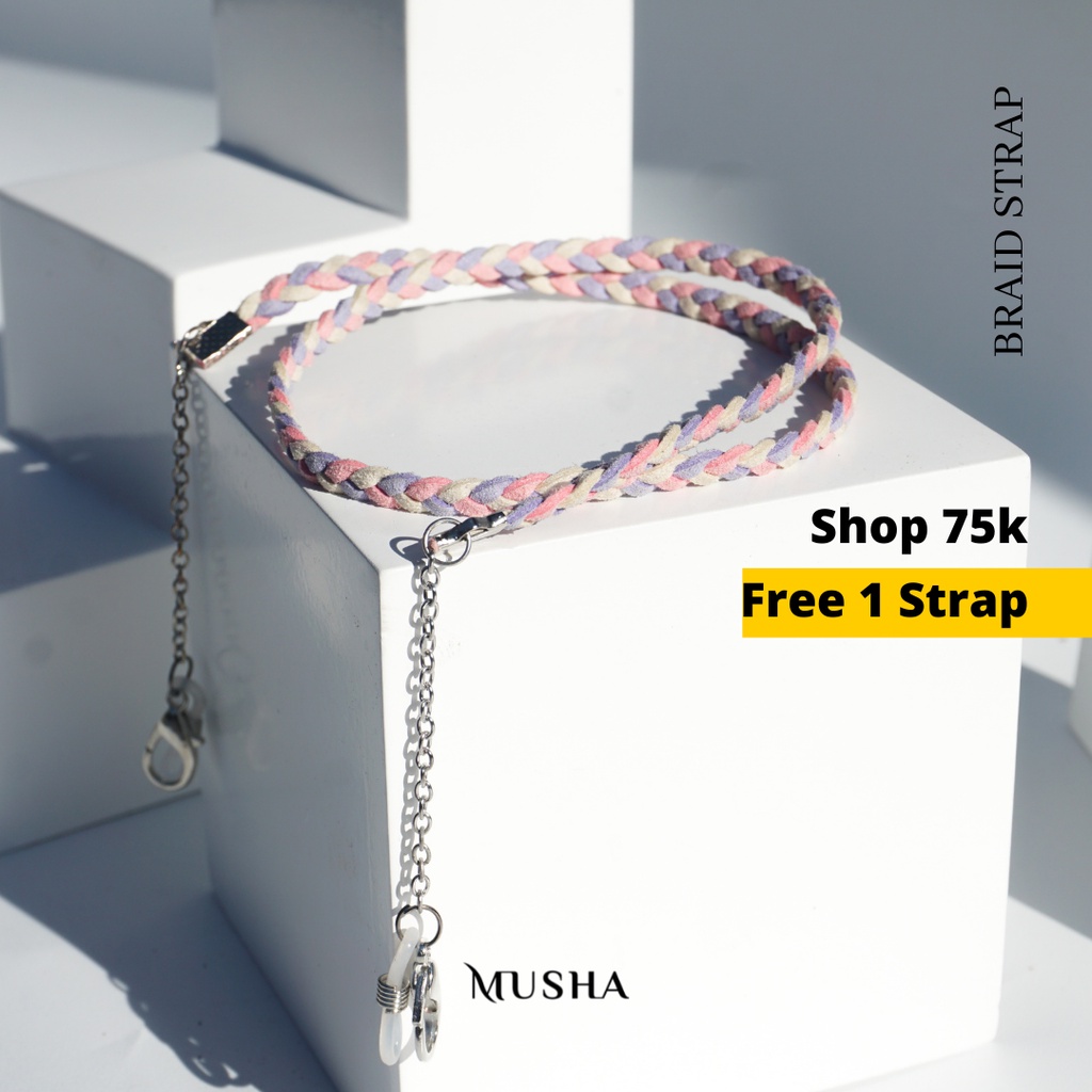 MUSHA Strap Masker - Braid 3 colors | Joyful Series | Tali Masker / Strap Masker