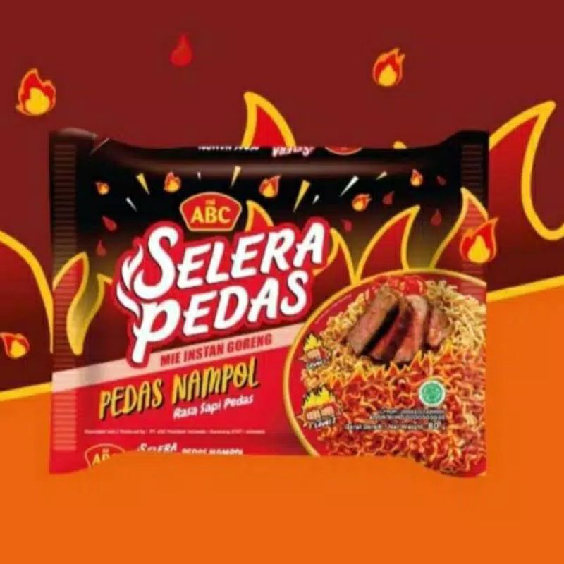 

Abc mie selera pedas goreng 80g