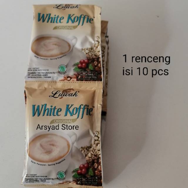 

Luwak White Koffie Original kopi renceng isi 10 pcs x 20 gr