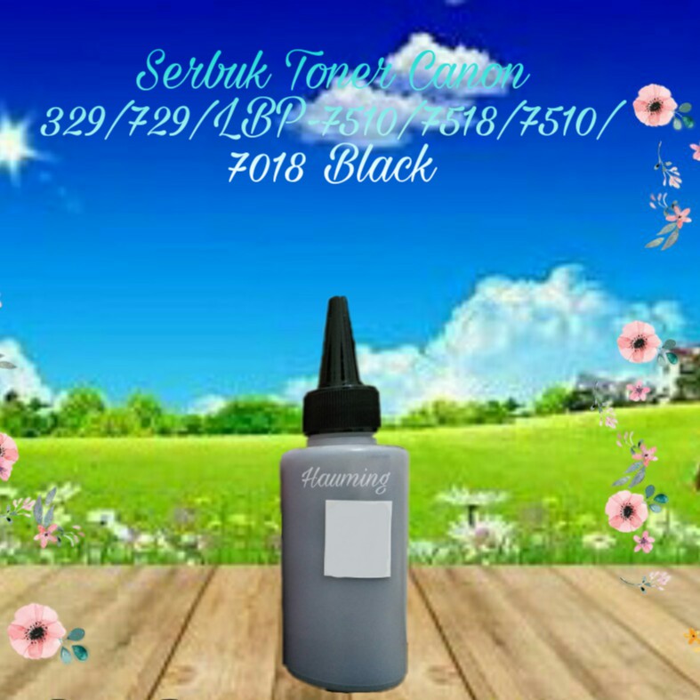 Serbuk Toner Canon CRG-329 729 CRG329 LBP-7510C 7518C 7018C LBP7018 LBP7510 LBP7518 Black 1x Isi