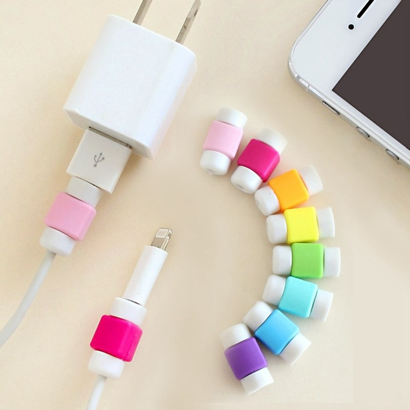 (Ready Stock) Pelindung Kabel Usb / Earphone Bahan Silikon Warna Permen Candy Cable Protector