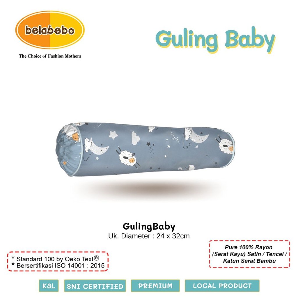 Belabebo Guling Bayi ( Baby ) Bahan Super Rayon Satin/ Tencel Terlembut