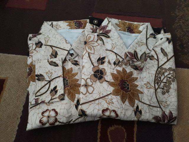 Kembang Rambat Kemeja Batik Pria Full Furing Bahan Katun Cabut Primisima