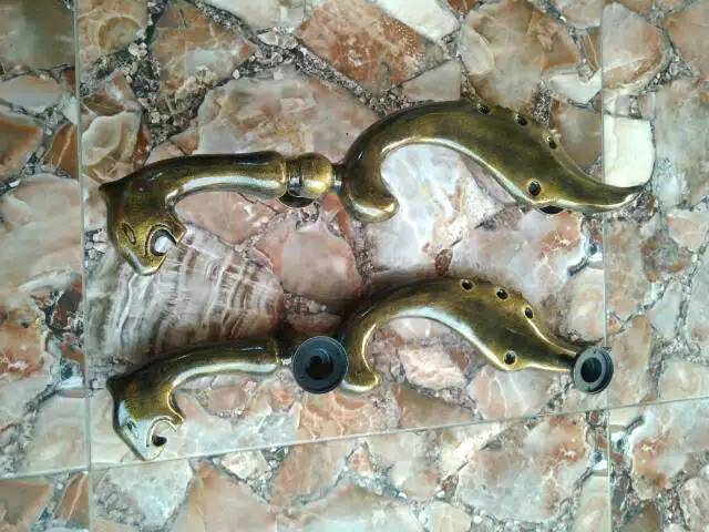 Handle Tarikan Pintu Rumah Aluminium Antik Murah Motif Kujang 50cm