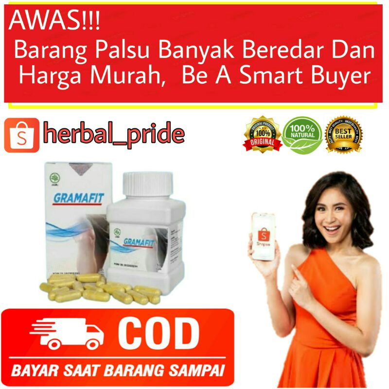 Gramafit Asli Obat Nyeri Sendi Tulang Keropos Herbal