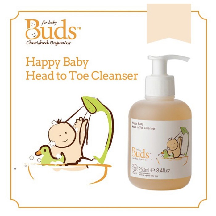 BUDS HAPPY BABY HEAD TO TOE CLEANSER / 250ML