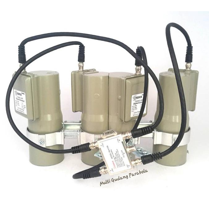 LNB C Band 4 IN 1 VENUS 780 (4 Satelit 1 Receiver)