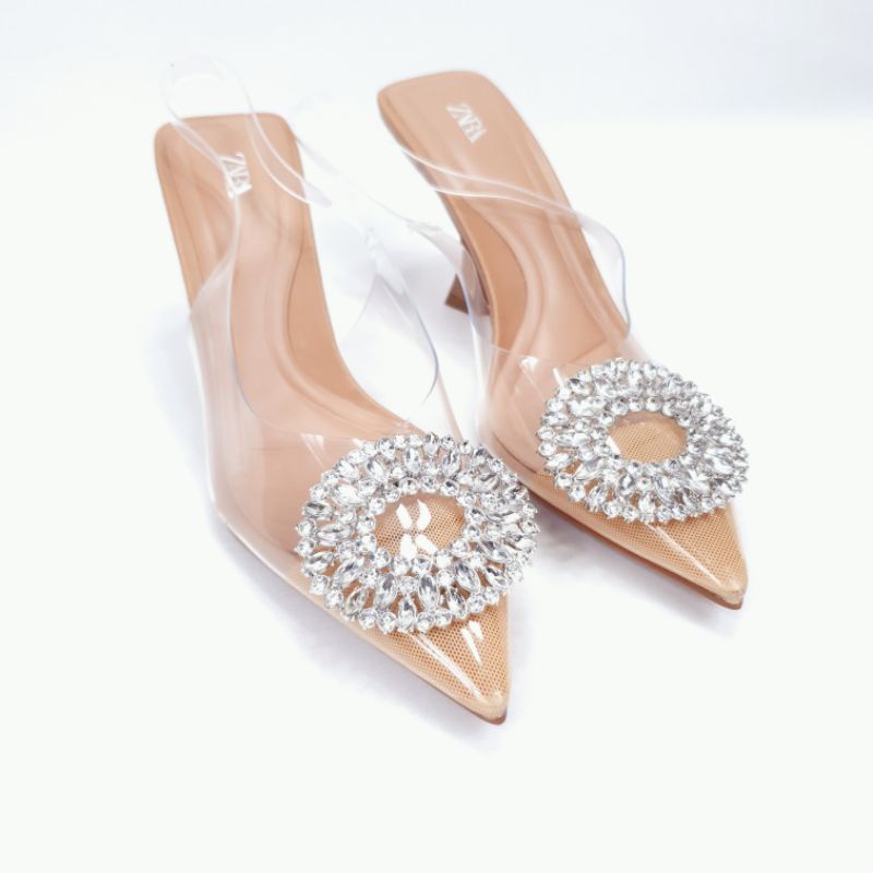 ZR Transparent Shimmery Heels 6039